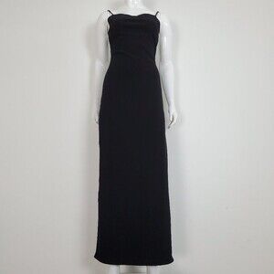 Vintage 90's Genevieve Black Maxi Dress